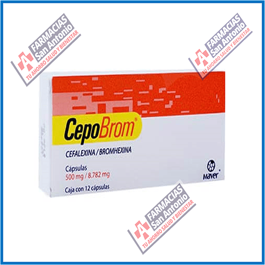 Cefalexna  Bromhexina Cepobrom  500mg - 8.782mg