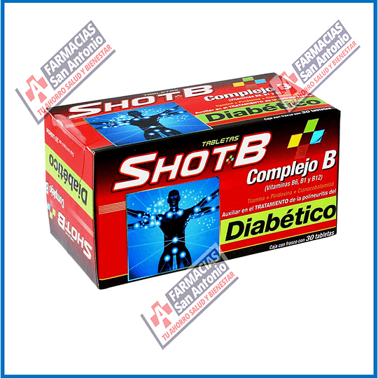 Shot B complejo B vitamina B6,B1 Y B12 30Tabletas