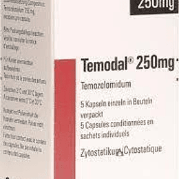 Temodal  250 mg., 5 cápsulas 