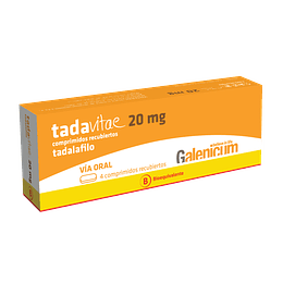 Tadavitae Tadalafilo 20 mg 4 comprimidos