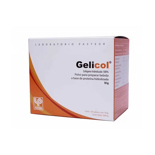 Gelicol Colágeno hidrolizado 10 gramos 30 sobres