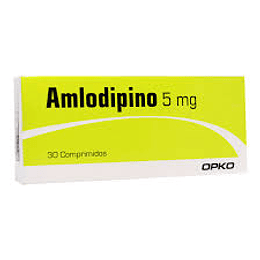 Amlodipino 5 mg, 30 comprimidos - Opko