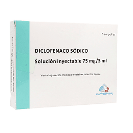 Diclofenaco Sódico 75 mg 5 ampollas