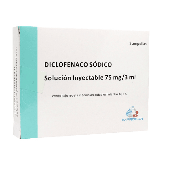 Diclofenaco Sódico 75 mg 5 ampollas