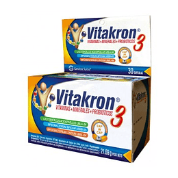 Vitakron3 capsulas Vitaminas + Minerales + Probióticos