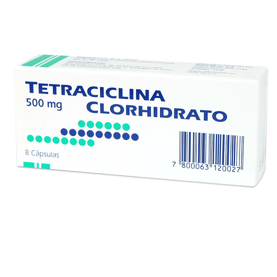TETRACICLINA 500mg por 8 capsulas