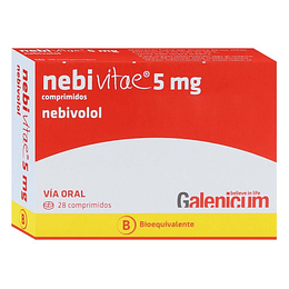 Nebivitae 5 mg 28 comprimidos  - NEBIVOLOL CLORHIDRATO