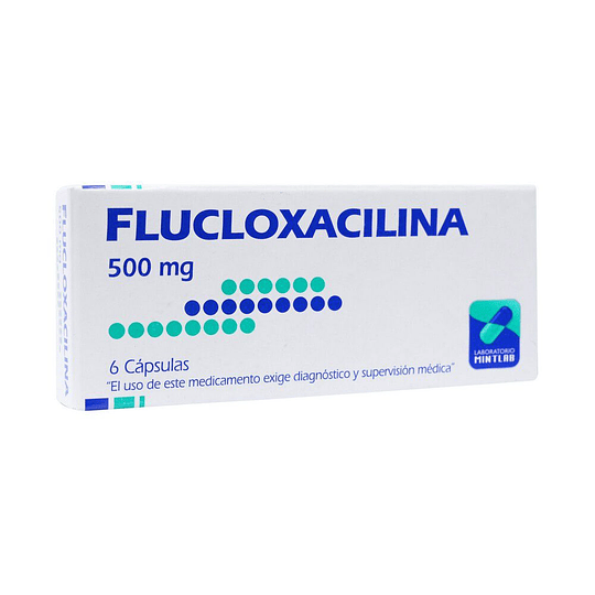 FLUCLOXACILINA  500mg 6capsulas 	