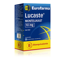 Lucaste (Bioequivalente) Montelukast 10mg 30 Comprimidos Recubiertos