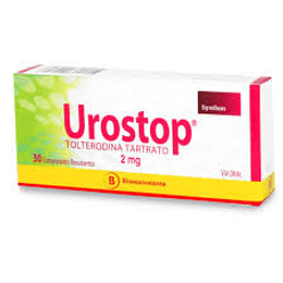 Urostop Tolterodina 2mg por 30 comprimidos