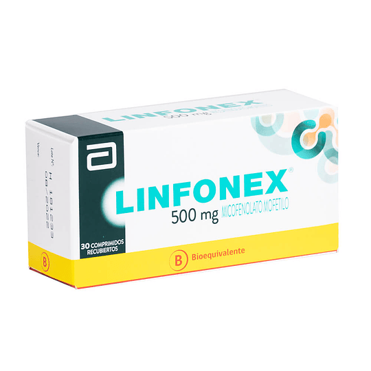 Linfonex (B) Micofenolato Mofetilo 500mg 30 Comprimidos Recubiertos