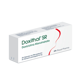 Doxithal SR Doxiciclina Monohidrato 40mg 28 Cápsulas Prolongadas