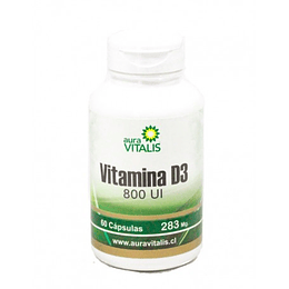 Vitamina D3 800 U.I.,  60 Cápsulas	