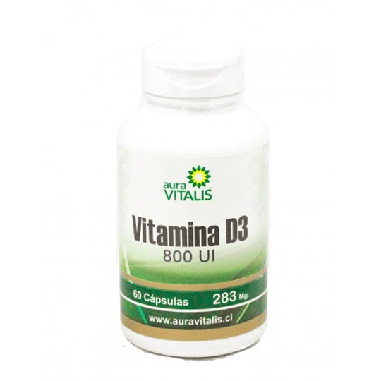 Vitamina D3 800 U.I.,  60 Cápsulas	