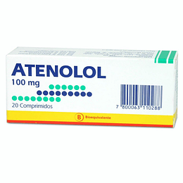 Atenolol 100 mg 20 comprimidos
