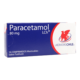 Paracetamol Infantil Masticables 80mg por 16 comprimidos
