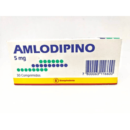 Amlodipino 5 mg, 30 comprimidos -Mintlab