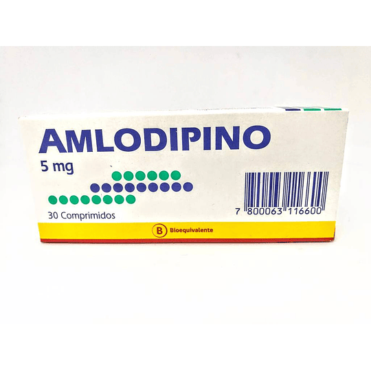 Amlodipino 5 mg, 30 comprimidos -Mintlab