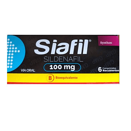 Siafil Sildenafil 100 mg por 6 comprimidos (Bioequivalente)