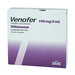 Venofer 100mg 5 ampollas de 5ml