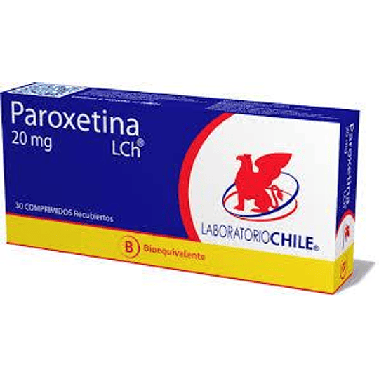 Paroxetina (Bioequivalente) 20mg 30 Comprimidos Recubiertos