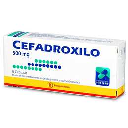 Cefadroxilo (Bioequivalente) 500mg 8 Cápsulas Menta