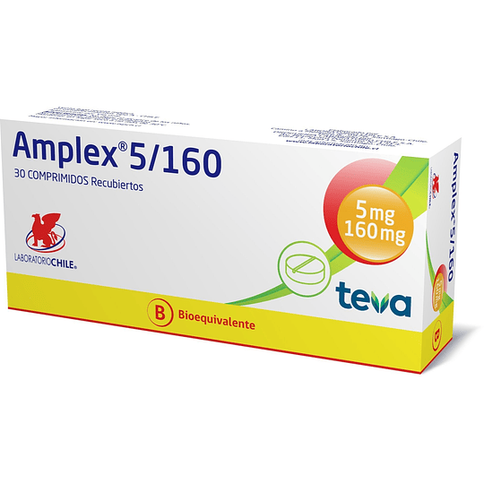Amplex 5/160 Amlodipino / Valsartán 30 Comprimidos Recubiertos