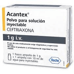 Acantex Ceftriaxona 1g IV 1 Ampolla