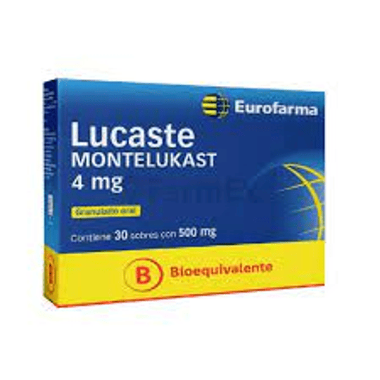 Lucaste (B) Montelukast 4mg Granulado Oral 30 Sobres