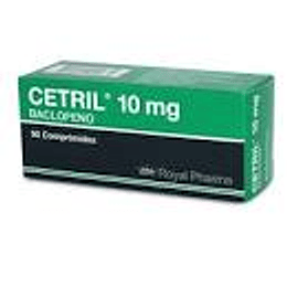 Cetril comprimidos 10 Mg, 50 comprimidos (Baclofeno)
