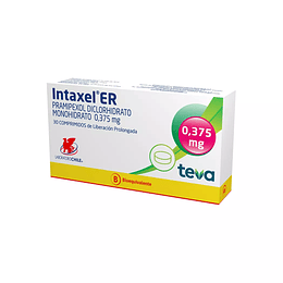 Intaxel ER (Bioequivalente) Pramipexol 0,375mg 30 Comprimidos Prolongados