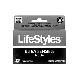 LIFESTYLES Ultra Sensible Nuda Preservativo Condones 12
