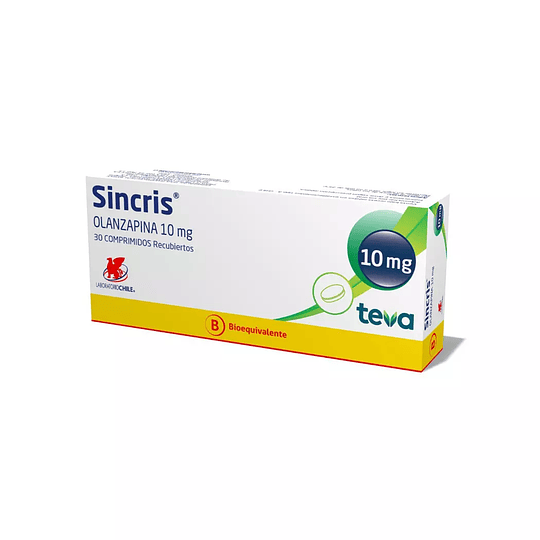 Sincris (B) Olanzapina 10mg 30 Comprimidos Recubiertos