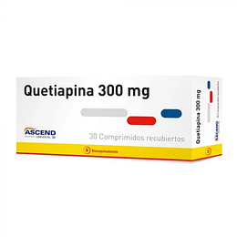 Quetiapina 300 mg 30 comprimidos BIOEQUIVALENTE