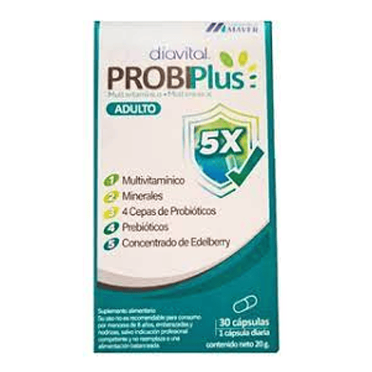 Probiplus Adulto, 30 Cápsulas
