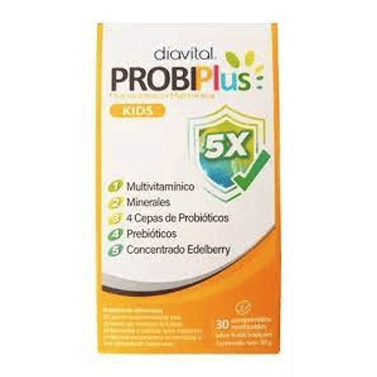 Probiplus Kids, 30 Tabletas masticables 