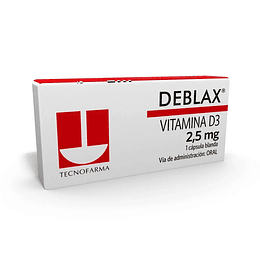 Deblax Vitamina D3 2,5 Mg.,  1 Cápsula blanda