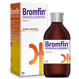 Bromfin jarabe 8 mg/5 ml. Frasco de 100 ml.