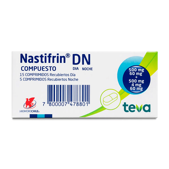 Nastrifrin Día/Noche comprimidos, envase de 20 comprimidos