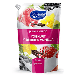 BALLERINA JABON LIQUIDO YOGHURT Y BERRIES VAINILLA DOYPACK 750ML