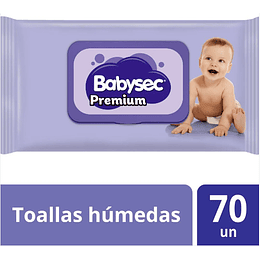 BABYSEC PREMIUM TOALLITAS HUMEDAS SUAVES HIPOALERGENICAS X70