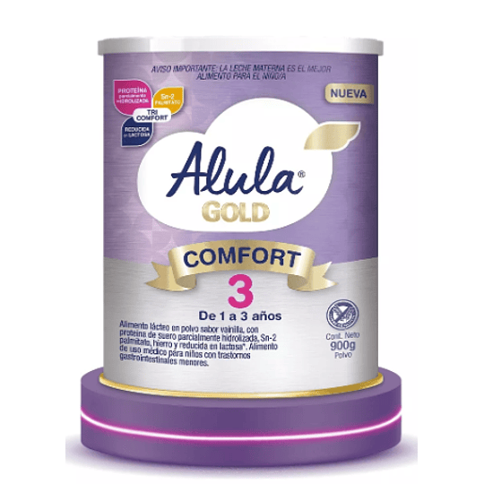 ALULA GOLD COMFORT3 FORMULA LACTEA EN POLVO 1-3 AÑOS 900GR