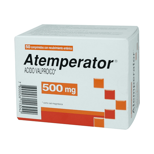 Atemperator comprimidos de 500 mg., envase de 50 comprimidos