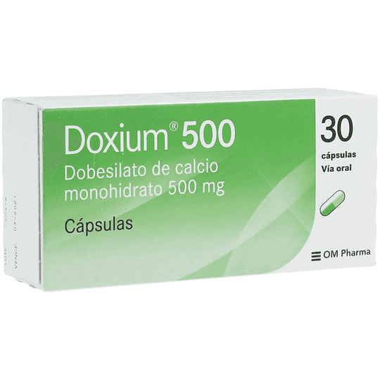 Doxium cápsulas de 500 mg., envase de 30 cápsulas