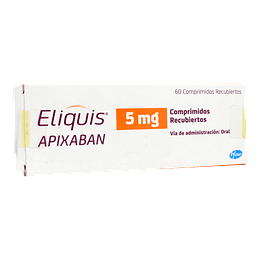 Eliquis Apixaban 5mg 60 Comprimidos Recubiertos