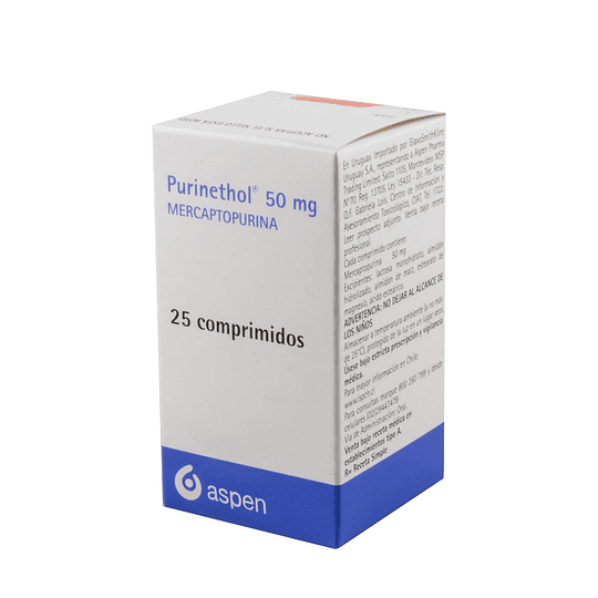 Purinethol comprimidos de 50 mg., envase de 25 comprimidos