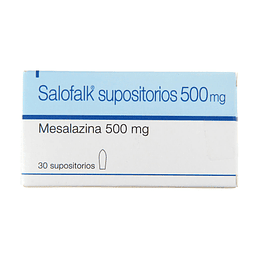 Salofalk supositorios  de 500 mg.; envase de 30 supositorios