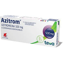 Azitrom CD comprimidos de 500 mgr., envase de 6 comprimidos
