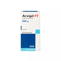 Arvigil FT Armodafinilo 200 mg envase de 30 comprimidos