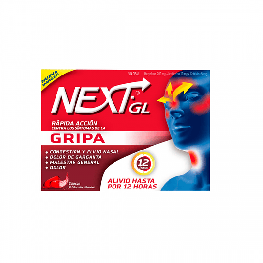 Next GL Plus comprimidos, envase de 6 comprimidos